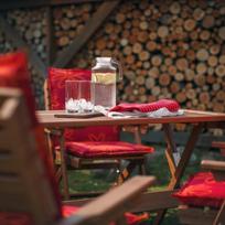lauko baldai senukai - Folkland Timber Folding Garden Set Heini 4 Brown - 2 nuotrauka