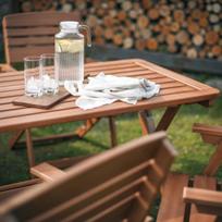 lauko baldai senukai - Folkland Timber Folding Garden Set Heini 4 Brown - 3 nuotrauka