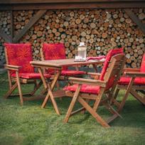 lauko baldai senukai - Folkland Timber Folding Garden Set Heini 4 Brown - 4 nuotrauka
