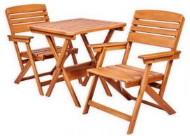 Folkland Timber Folding Garden Set Heini 2 Brown