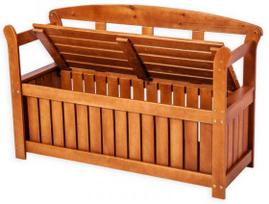 senukai.lt lauko suoliukai - Suoliukas Folkland Timber Friiz Box Brown Nut, 1250x450x800 mm - 2 nuotrauka