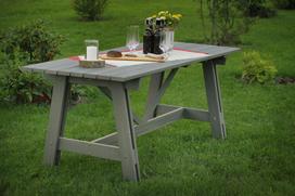 lauko stalai senukai - Lauko stalas Folkland Timber Riva Graphite, 178 x 78 x 77 cm - 3 nuotrauka