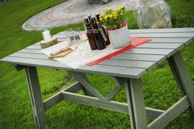 lauko stalai senukai - Lauko stalas Folkland Timber Riva Graphite, 178 x 78 x 77 cm - 5 nuotrauka