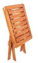 lauko stalai senukai - Lauko stalas Folkland Timber Heini-2 Brown, 70 x 70 x 73 cm - 2 nuotrauka