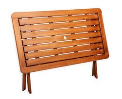 lauko stalai senukai - Lauko stalas Folkland Timber Heini-4 Brown, 130 x 70 x 73 cm - 2 nuotrauka