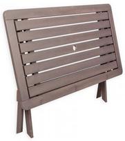 lauko stalai senukai - Lauko stalas Folkland Timber Heini-4 Graphite, 130 x 70 x 73 cm - 2 nuotrauka