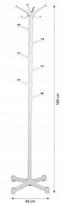 pakabos kabyklos - GoodHome Standing Clothes Rack 180cm White - 5 nuotrauka