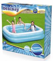 senukai baseinai - Bestway Blue Rectangular Pool 54006 262x175x51cm - 4 nuotrauka