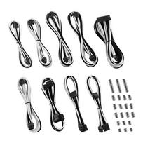 corsair laidai - CableMod C-Series ModMesh Classic Cable Kit For Corsair AXi/HXi/RM(Yellow Label) Black/White - 1 nuotrauka