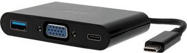 usb to vga - Akasa Type-C To VGA Converter With USB 3.0 Type-A Port 0.15m Black - 2 nuotrauka