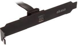 pcie 5.0 cable - Akasa USB 3.1 Gen2 Type-C Adapter Cable 0.5m Black - 1 nuotrauka