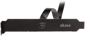 pcie 5.0 cable - Akasa USB 3.1 Gen2 Type-C Adapter Cable 0.5m Black - 3 nuotrauka