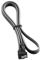 sata 3 cable - CableMod ModMesh Right Angle SATA 3 Cable 60cm Carbon - 1 nuotrauka