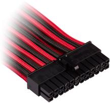 atx 24 pin cables - Corsair Premium Sleeved 24-pin ATX cable Type 4 Gen 4 Red/Black - 2 nuotrauka