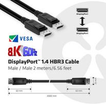 displayport 1.4 kabelis - Club 3D DisplayPort 1.4 HBR3 Cable 2m Black - 4 nuotrauka