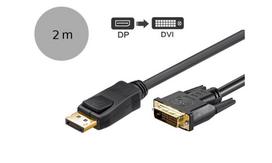 displayport dvi kabelis - Kabelis Displayport 1.2 DVI-D M-M 2m (Micro Connect) - 2 nuotrauka