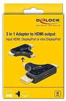 hdmi to displayport kabelis - DeLOCK 64059 3in1 HDMI / DisplayPort / Mini DisplayPort Monitor Adapter - 3 nuotrauka