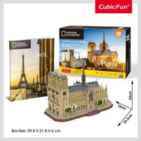 cubicfun 3d puzzle - CubicFun National Geographic Notre Dame De Paris 3D DS0986H - 4 nuotrauka
