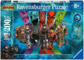 how to train your dragon - Ravensburger XXL Puzzle Dragon Riders 200pcs - 1 nuotrauka