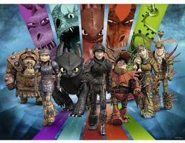 how to train your dragon - Ravensburger XXL Puzzle Dragon Riders 200pcs - 2 nuotrauka