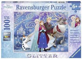 frozen puzzle - Ravensburger XXL Puzzle Disney Frozen Glittery Snow 100pcs 13610 - 1 nuotrauka
