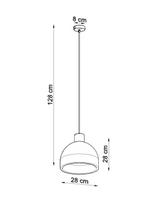 pakabinami sviestuvai senukai - Sollux Damaso SL.0281 Ceiling Lamp 60W E27 White - 2 nuotrauka