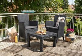 lauko baldai senukai - Keter Salvador Balcony Set Grey - 3 nuotrauka