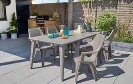 lauko kedes ruda - Keter Dante High Back Garden Chair Beige - 3 nuotrauka