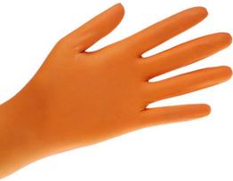 vienkartines pirstines 100 vnt m - Ampri Med Comfort Style Orange Nitril Powder Free Gloves M 100pcs - 2 nuotrauka