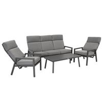 senukai kedes lauko - Home4you Casper Garden Furniture Set Dark Grey - 2 nuotrauka