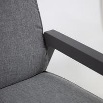senukai kedes lauko - Home4you Casper Garden Furniture Set Dark Grey - 4 nuotrauka