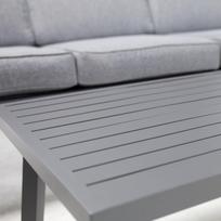 senukai kedes lauko - Home4you Casper Garden Furniture Set Dark Grey - 8 nuotrauka