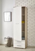 balta knygu lentyna - Knygų lentyna Lima Reg1, balta/ąžuolo - 2 nuotrauka