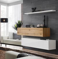 balta pakabinama lentyna - ASM Switch SB II Hanging Cabinet/Shelf Set White/Wotan - 2 nuotrauka