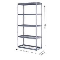 sandeliavimo lentynos haushalt - HS5/WIRE, 91.4 x 40.6 x 183 cm, 5 lentynos - 2 nuotrauka