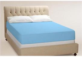 paklode su guma 180x200 - Bradley Bed Sheet Light Blue 180x200cm - 1 nuotrauka