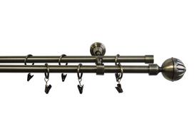 dviguba karnizas - Dvigubo karnizo komplektas Domoletti F511887, 300 cm, Ø 16 mm - 2 nuotrauka