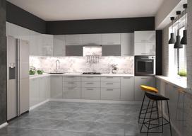 orkaites spintele - Halmar Kitchen Bottom Cabinet Vento DP 60/82 White Grey - 2 nuotrauka