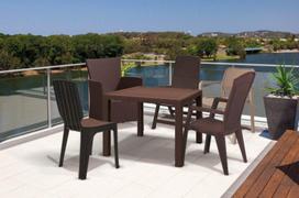 keter stalas - Lauko stalas Keter Melody Brown, 95 x 95 x 74 cm - 3 nuotrauka