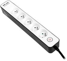 ilgintuvas 1.5 - Tracer Power Strip Zebra 5 sockets + 2 x USB 1.5m - 1 nuotrauka
