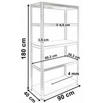 180x90x40 - Sandėliavimo lentyna Top E Shop G9040 - 4 nuotrauka