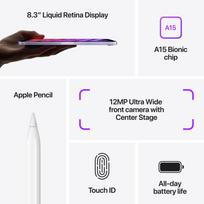 a17 pro - Apple iPad mini (2021) Wi-Fi   Cellular 256GB Space Grey (Pilkas) - 8 nuotrauka