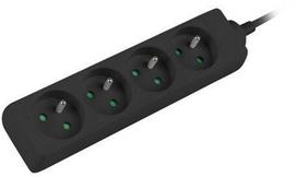 ilgintuvas 1,5m - Lanberg Power Strip 1.5m Black PS0-04E-0150-BK - 4 nuotrauka