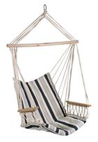 supyniu hamakas - Home4you Hip Cotton Hanging Chair White/Blue - 1 nuotrauka