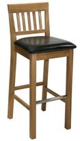 Baro kėdė Home4you Laura Dark Brown/Oak