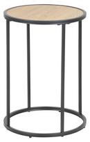 zurnalinis staliukas azuol - Kavos staliukas Home4you Seaford Oak/Black, 400x400x550 mm - 1 nuotrauka