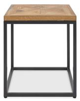 indai kavai - Kavos staliukas Home4you Indus Mosaic Oak/Grey, 450x450x500 mm - 1 nuotrauka