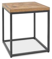 indai kavai - Kavos staliukas Home4you Indus Mosaic Oak/Grey, 450x450x500 mm - 2 nuotrauka