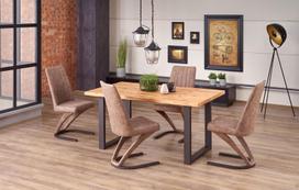 isskleidziamas stalas 90 - Halmar Extension Table Perez Light Oak/Black - 4 nuotrauka