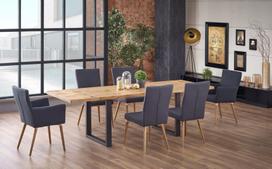 isskleidziamas stalas 90 - Halmar Extension Table Perez Light Oak/Black - 5 nuotrauka